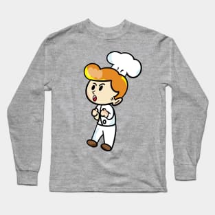 chef cartoon character  drawing design Long Sleeve T-Shirt